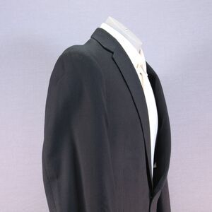 Joseph Abboud Blazer REDA Wool Black Silver Two Button Double Vented Jacket 46R